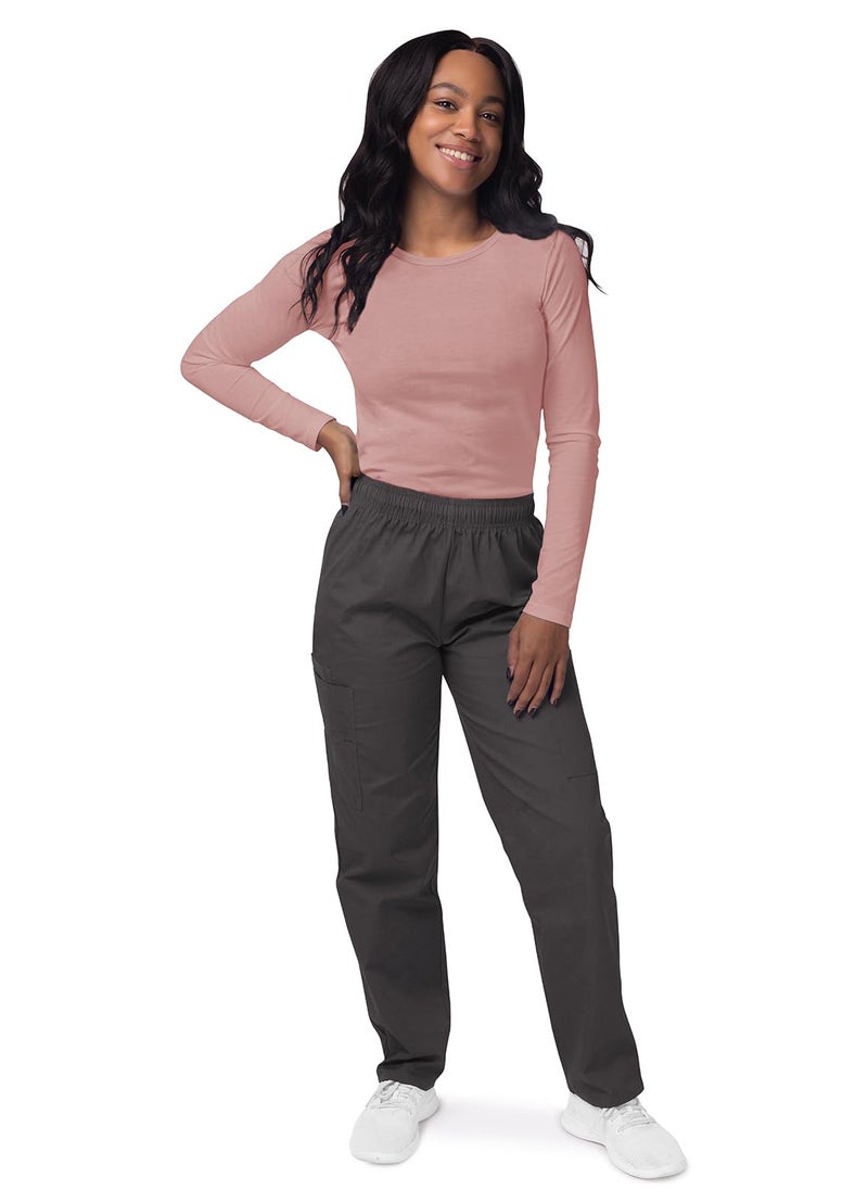 Sivvan Scrubs for Women - Long Sleeve Comfort Underscrub Tee - S8500 - Blush - XS - Image 4